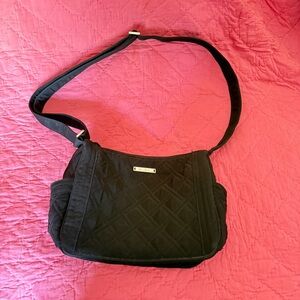 Vera Bradley Black Quilted Crossbody Shoulder Bag - Women